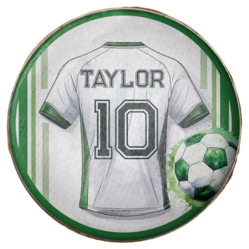 Green Soccer Sports Boy Jersey Kids Birthday Party Chocolate Covered Oreo