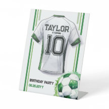 Green Soccer Sports Boy Jersey Kids Birthday Party