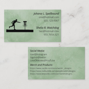 Green Social calling card-Disc Golf Business Card