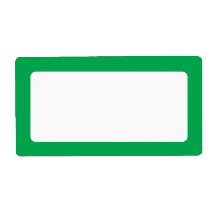 Green solid border blank label | Zazzle.com