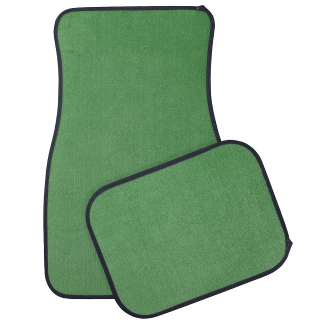 Green Solid Car Floor Mats (Set)