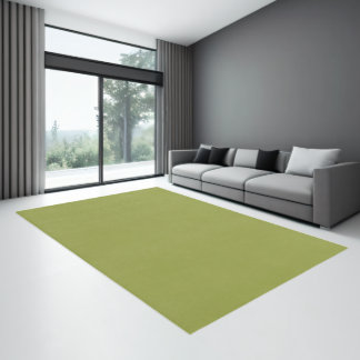 Green Solid Color Avocado Sage #939c43 Rug