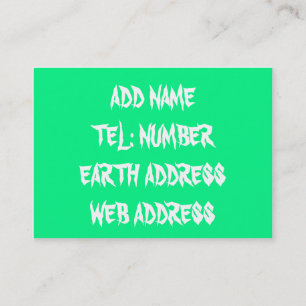 Green solid color business card