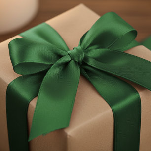 Green Solid Color Simple Minimalist Satin Ribbon