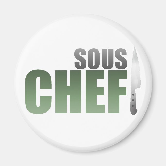 Green Sous Chef Magnet (Front)