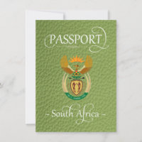 South Africa Passport South African Birthday travel invitation Digital files only PASSPORT and TICKET Birthday invitation