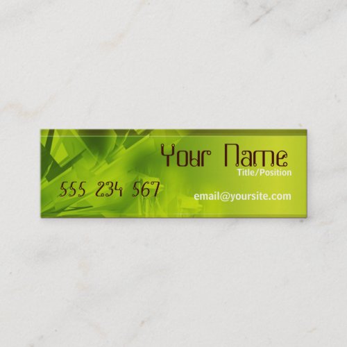 GREEN SPACE Skinny Profile Business Card Templates