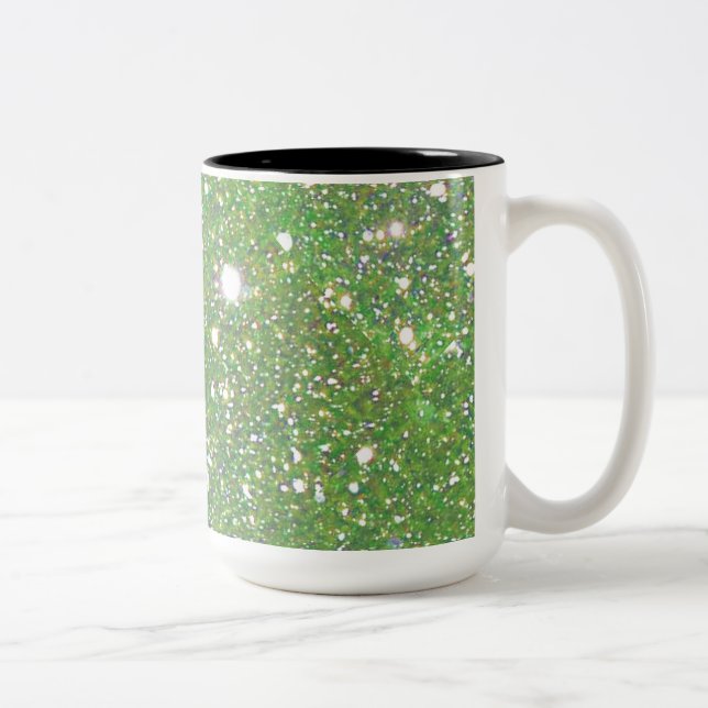 Green Sparkle 2 Toned Mug (Right)