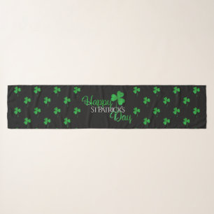 Green Sparkles Shamrocks St Patrick Scarf