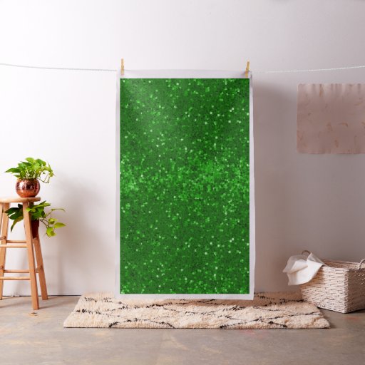 Green sparkling glitter pattern fabric