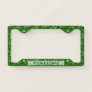 Green Sparkly FAUX GLITTER LOOK Add Your Name License Plate Frame