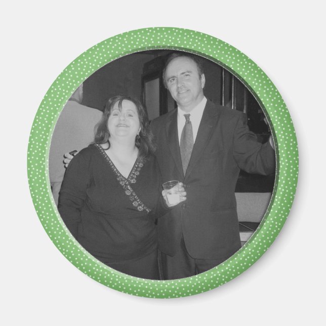 green speckle frame magnet (Front)