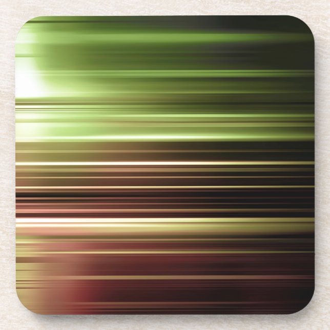Green speed blur beverage coaster (Front)