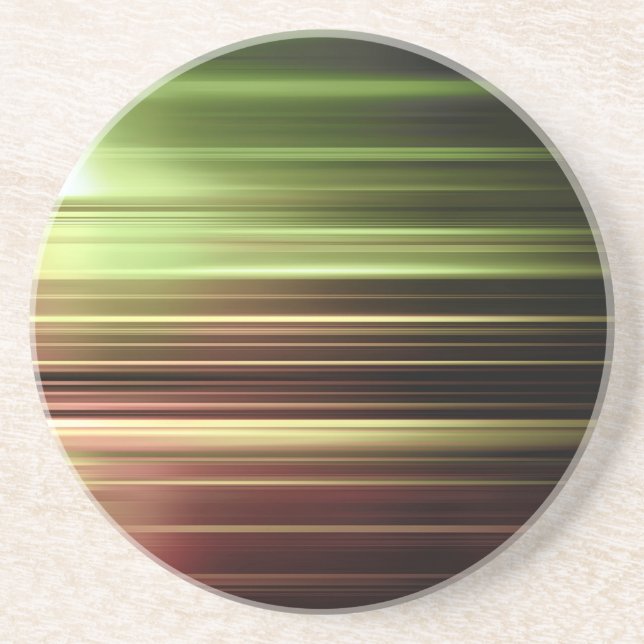 Green speed blur sandstone coaster (Front)