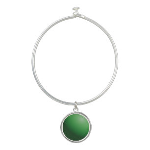 Green Sphere  Bangle Bracelet