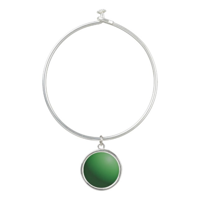 Green Sphere  Bangle Bracelet (Front)