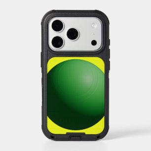 Green Sphere on Yellow iPhone 17 Pro Case