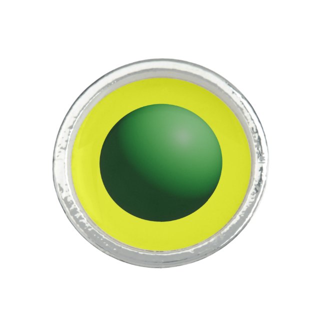 Green Sphere on Yellow  Ring (Front)