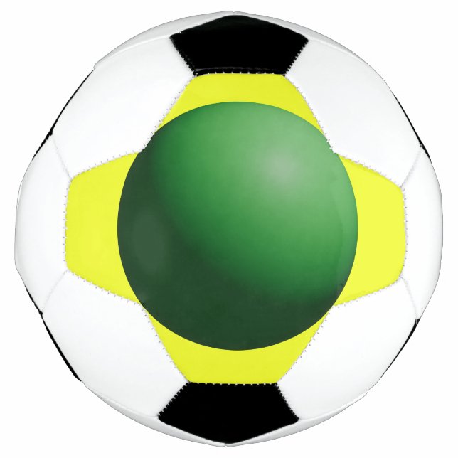 Green Sphere on Yellow Soccer Ball (Front)