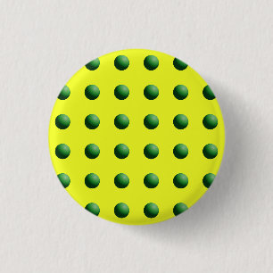 Green Spheres on Yellow Button