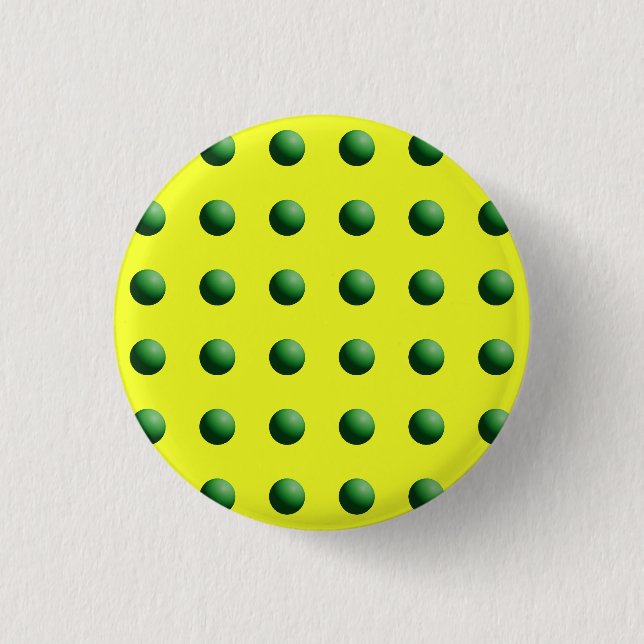 Green Spheres on Yellow Button (Front)