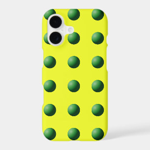 Green Spheres on Yellow  iPhone 17 Case