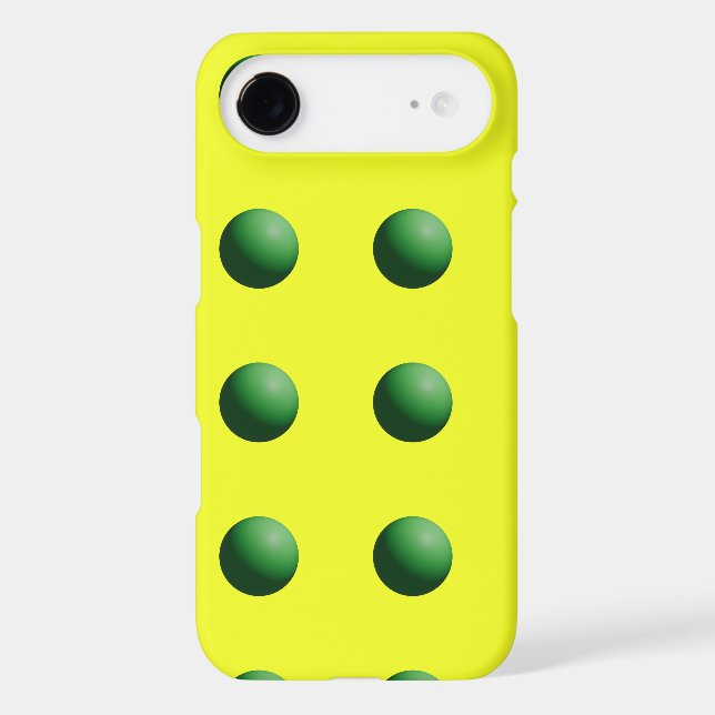Green Spheres on Yellow  Case-Mate iPhone Case (Back)