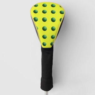 Green Spheres on Yellow Golf Head Cover
