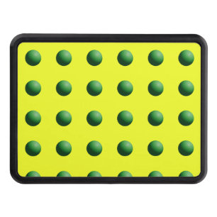 Green Spheres on Yellow  Hitch Cover
