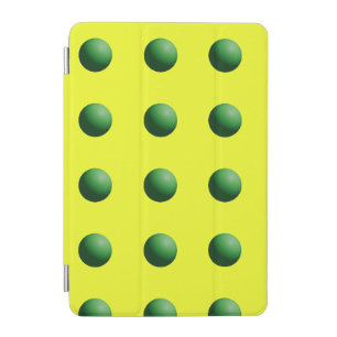 Green Spheres on Yellow iPad Mini Cover