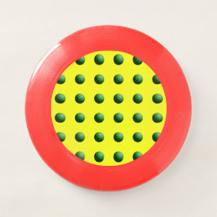 Green Spheres on Yellow  Wham-O Frisbee
