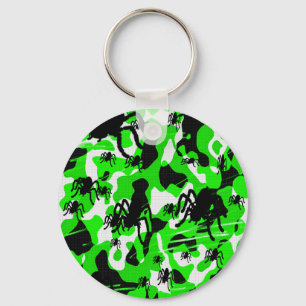Green Spider Camo Keychain