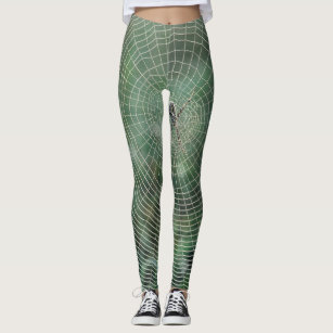 Green Alligator Skin Print Leggings & Yoga Pants