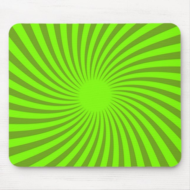 Green Spiral Mouse Pad (Front)
