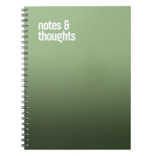 Green Spiral Notebook – "Notes & Thought" journal