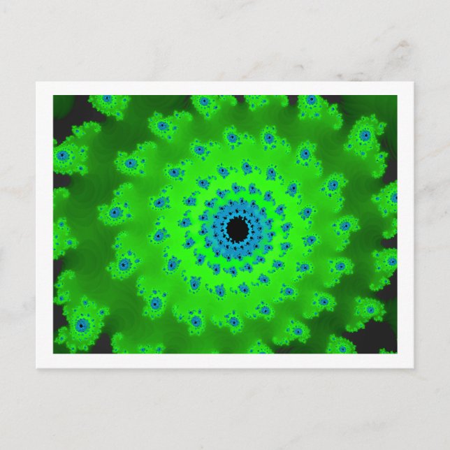 Green spiral postcard (Front)
