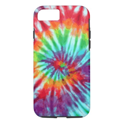 Green Spiral Tie_Dye iPhone 7 case