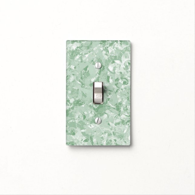 Green Splash Light Switch Cover (In Situ)