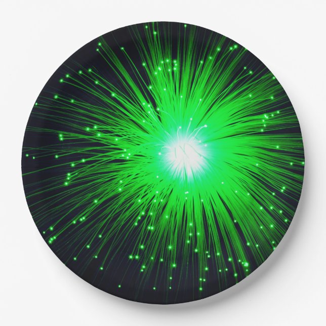 Green Splash Paper Plates (Front)