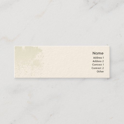 Customizable Green Splatter - Skinny Business Cards