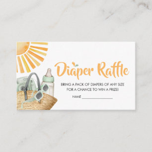 Green Splish Splash Diaper Raffle Enclosure Card