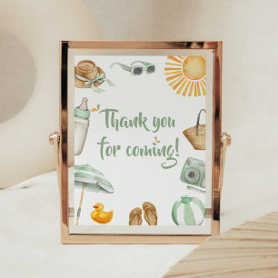Green Splish Splash Thank you for Coming Poster