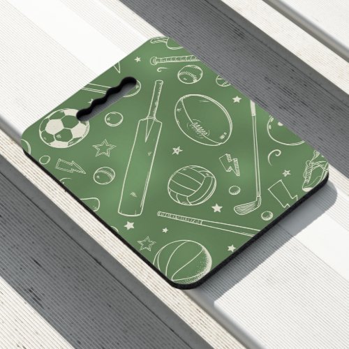 Green Sports Pattern Seat Cushion