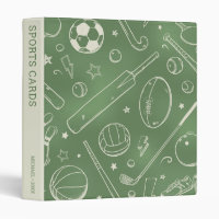 Green Sports Pattern | Sports Cards