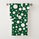 Mydeas, Black & White Green Rectangles Bath Towel Set