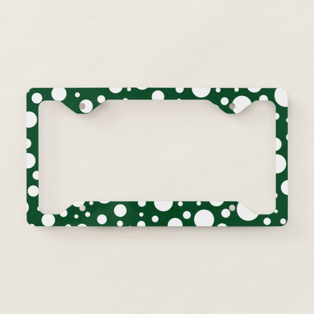 Green Spots License Plate Frame (Front)