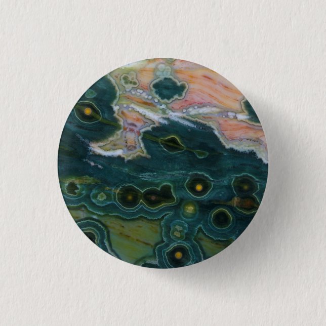 Green Spotted Ocean Jasper Button (Front)