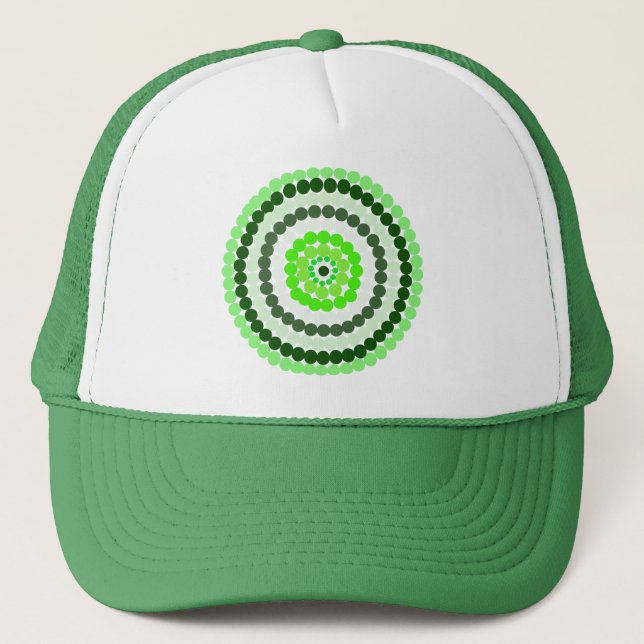 Green Spotty Spots,  Trucker Hat (Front)