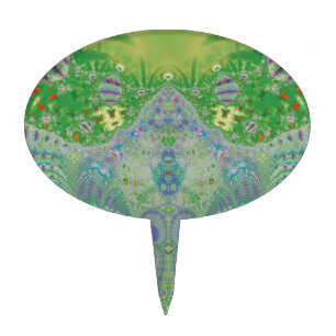 Green Spring Cake Topper