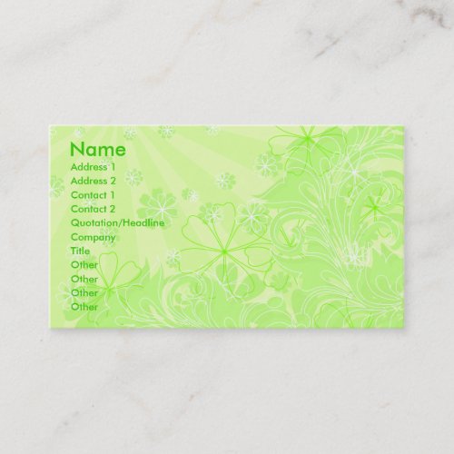 green spring_card business card templates